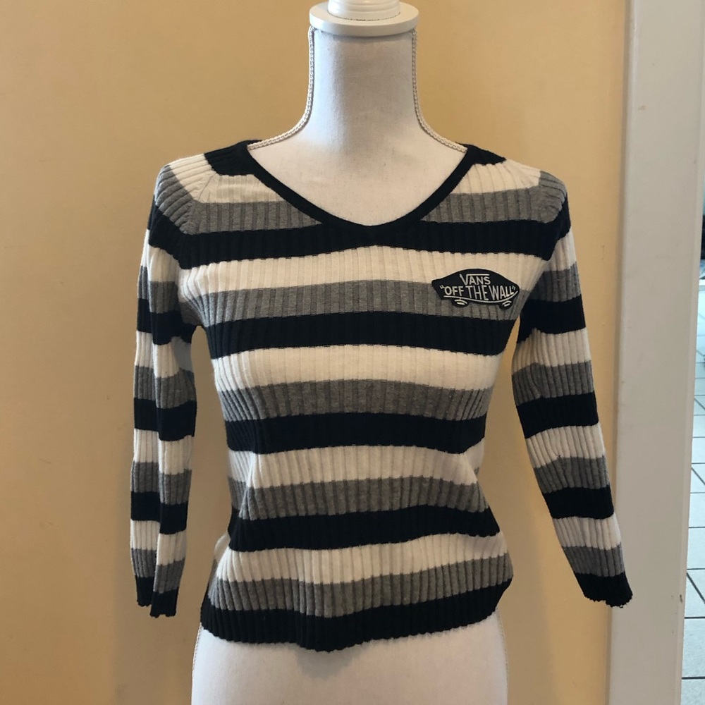Vans off the Wall cropped striped sweater